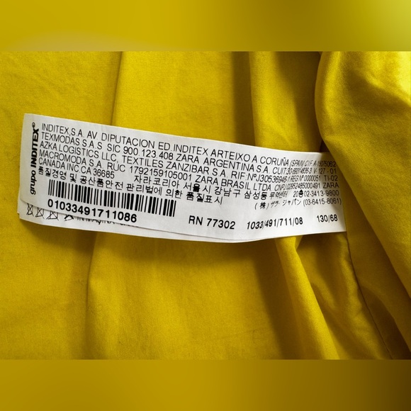 ZARA Girls Raincoat with Hood and Water-Resistant Material Size 7/8 cm 128 - Picture 4 of 6